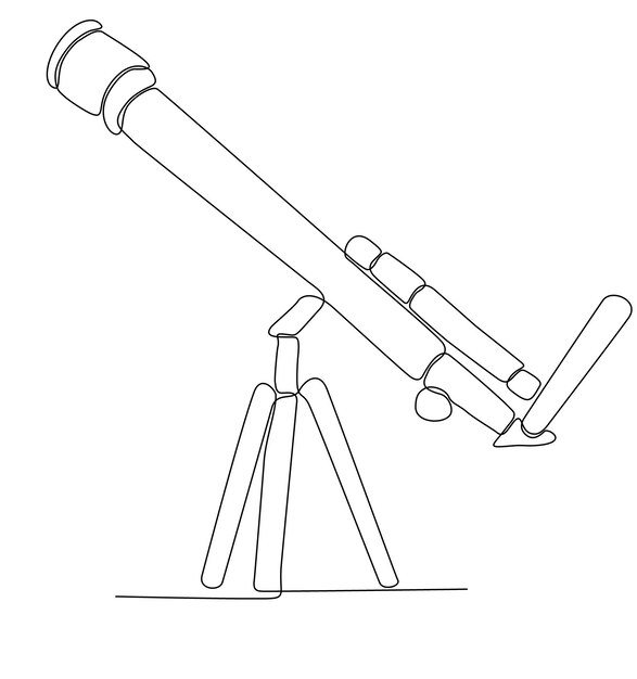 Illustrazione vettoriale del logo del disegno a linea continua del binocolo