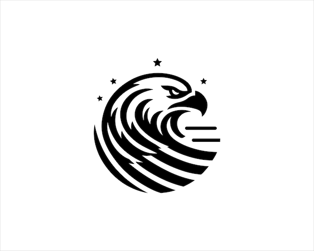 Illustrazione vettoriale del logo dell'aquila americana