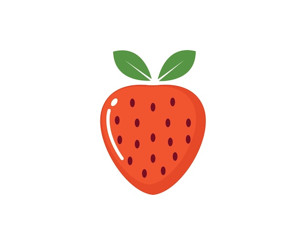 Illustrazione vettoriale del logo dell'icona della fragola