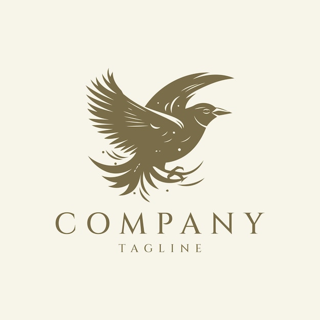 Illustrazione vettoriale del logo dell'uccello