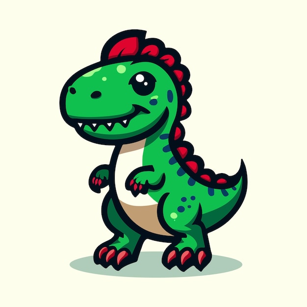 Illustrazione vettoriale del logo della mascotte Dino