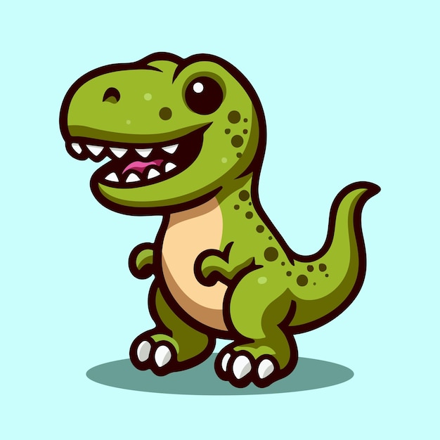 Illustrazione vettoriale del logo della mascotte Dino