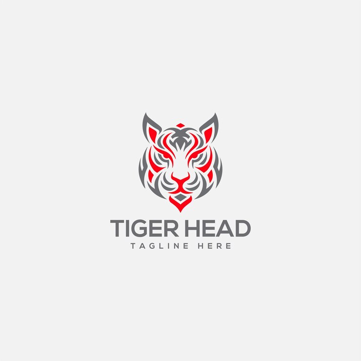 Vettore illustrazione vettoriale del logo della testa di tigre