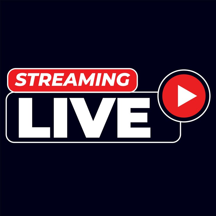 Vettore illustrazione vettoriale del logo di live streaming