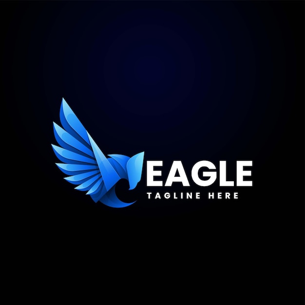 Illustrazione vettoriale del logo Eagle Gradient Colorful Style