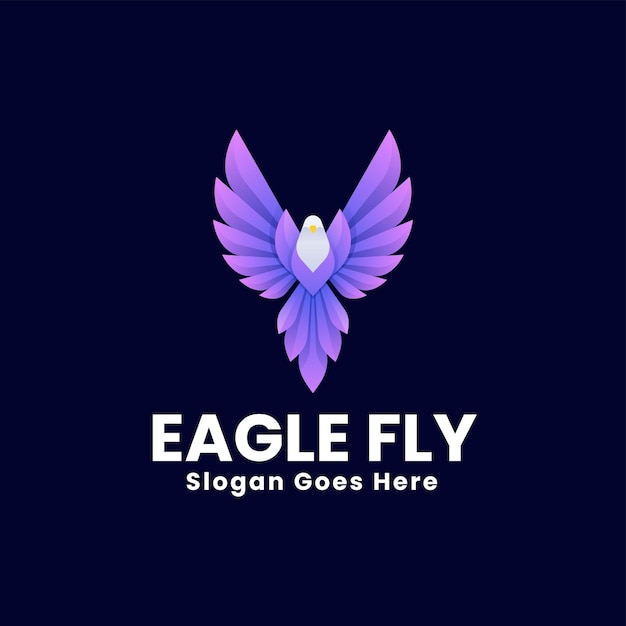 Illustrazione vettoriale del logo Eagle Gradient Colorful Style