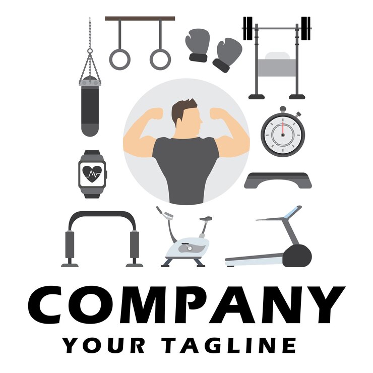 Vettore illustrazione vettoriale del logo fitness modificabile