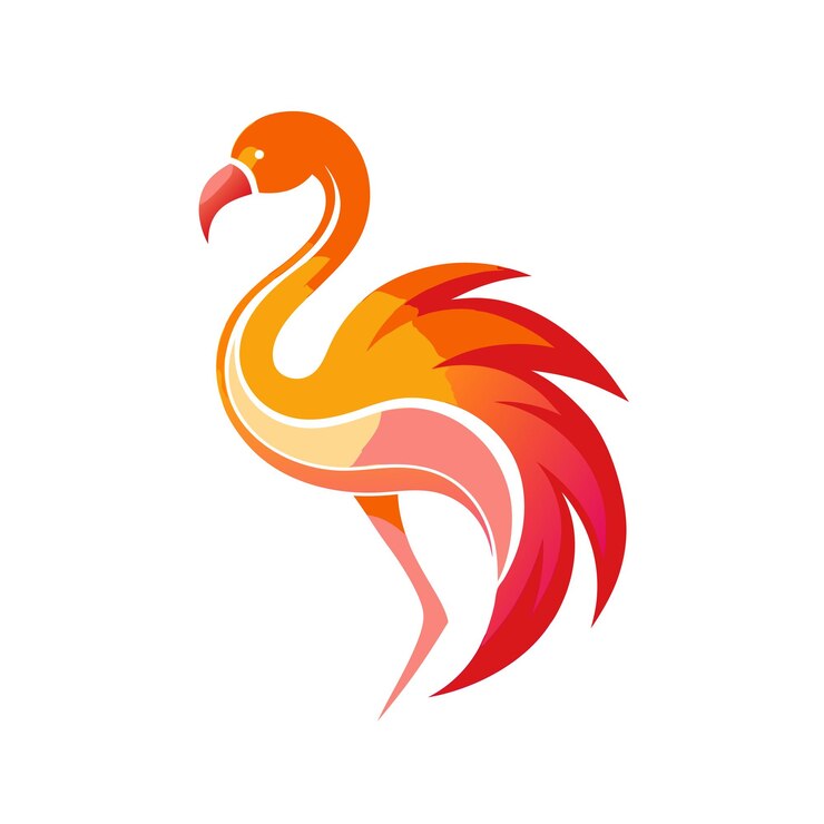 Vettore illustrazione vettoriale del logotipo a gradiente colorato degli uccelli