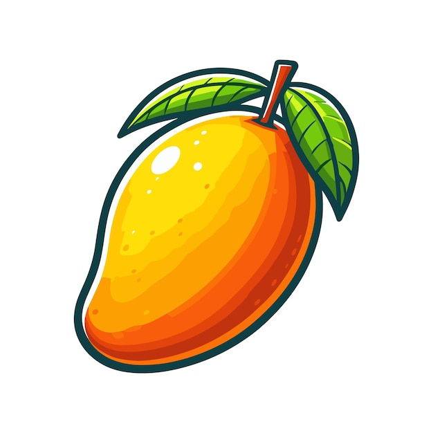 illustrazione vettoriale del mango di frutta estiva