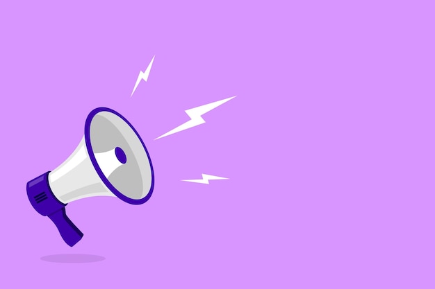 Illustrazione vettoriale del megafono Concetto di unisciti a noi posto vacante e annuncio per sito Web e banner promozionali Illustrazione vettoriale in design piatto