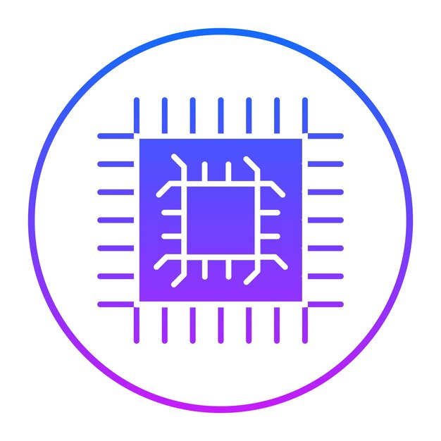 Illustrazione vettoriale del microchip