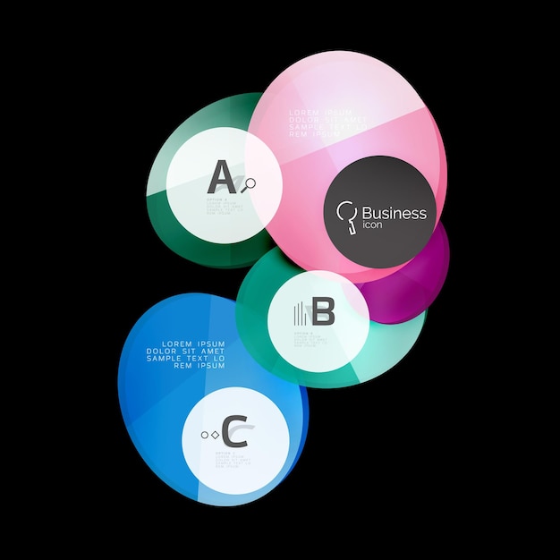 Illustrazione vettoriale del modello di banner infografica astratta geometrica