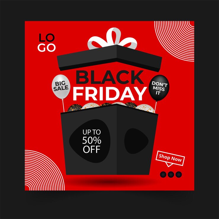 Illustrazione vettoriale del modello di disegno del banner di vendita del Black Friday modificabile