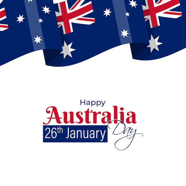 Illustrazione vettoriale del modello di feed dei social media di Happy Australia Day