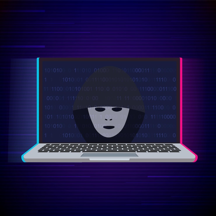 Vettore illustrazione vettoriale del modello di logo hacker