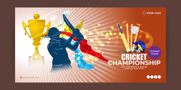 Illustrazione vettoriale del modello di mockup del feed della storia dei social media del torneo di cricket T20 2023