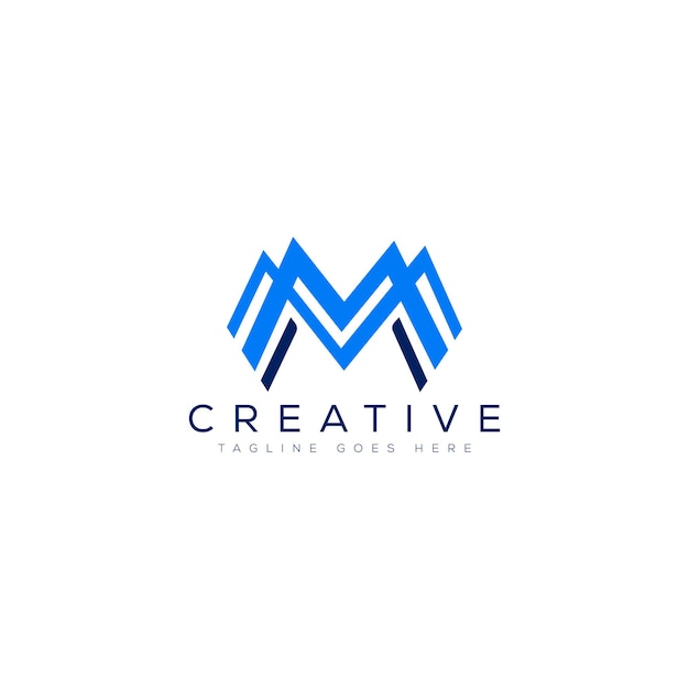 Illustrazione vettoriale del modello di progettazione del logo della lettera M