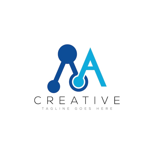 Illustrazione vettoriale del modello di progettazione del logo Letter MA