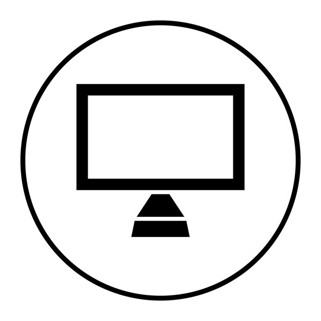 Illustrazione vettoriale del monitor TV