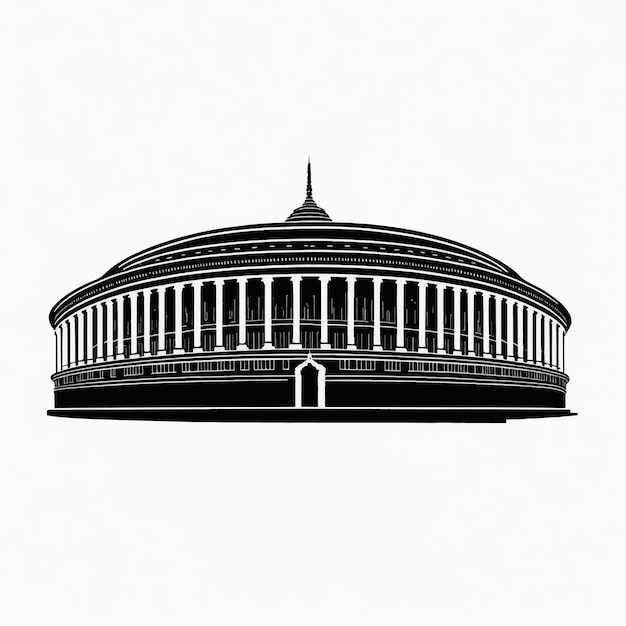 Illustrazione vettoriale del Parlamento dell'India
