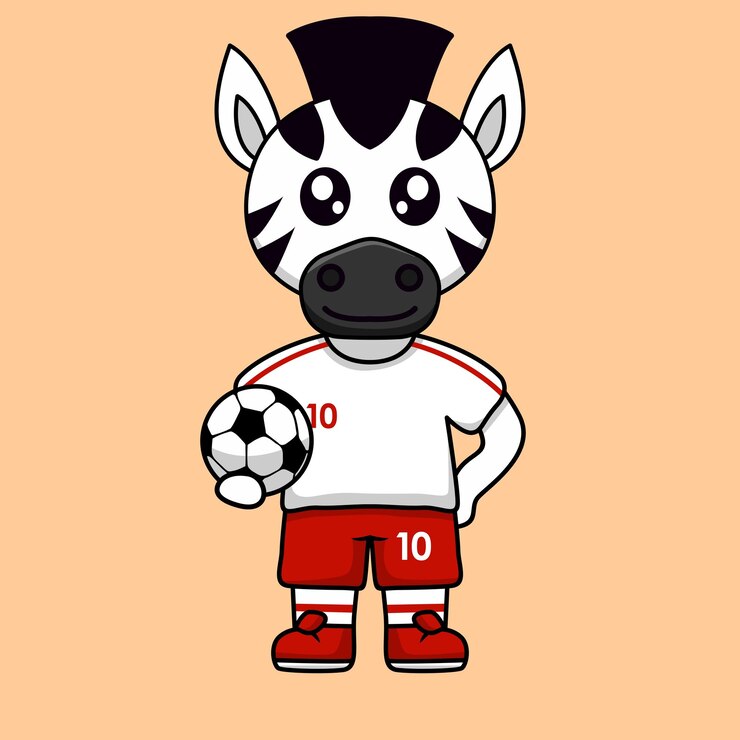 Vettore illustrazione vettoriale del personaggio animale che indossa una maglia da calcio ai mondiali