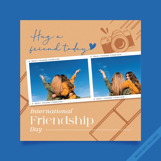 Illustrazione vettoriale del poster di Happy Friendship Day
