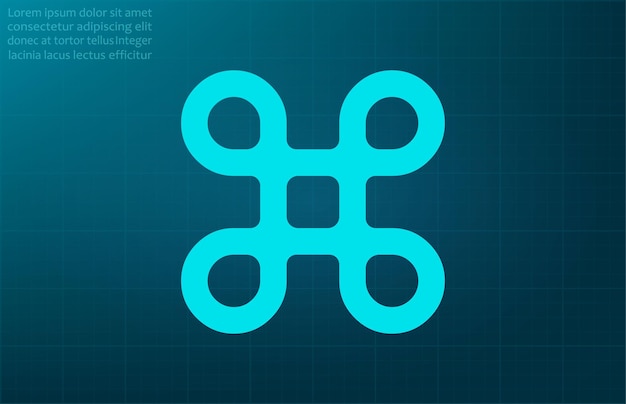Illustrazione vettoriale del simbolo del logo a frecce su sfondo blu EPS 10