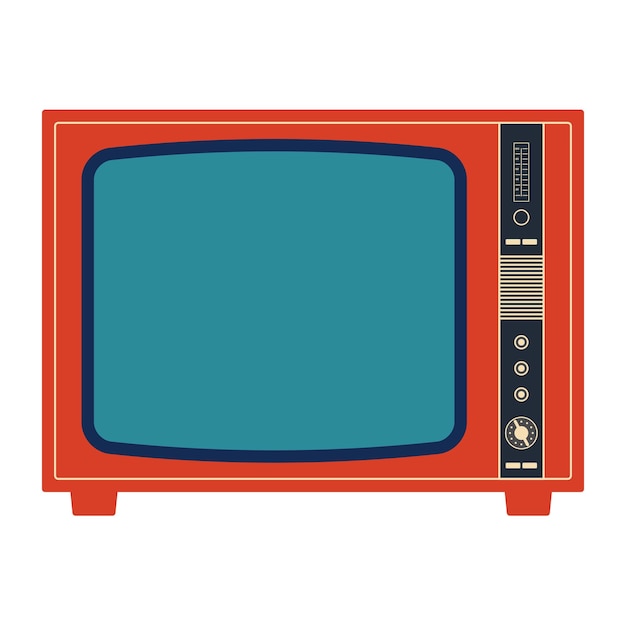 illustrazione vettoriale del televisore retrò