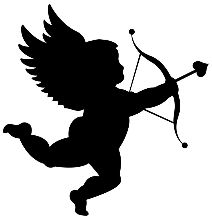 Vettore illustrazione vettoriale dell'amore cupido dell'amore angelo dell'amore