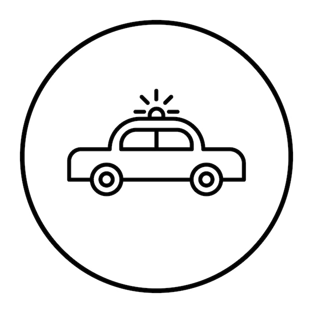 Illustrazione vettoriale dell'auto della polizia