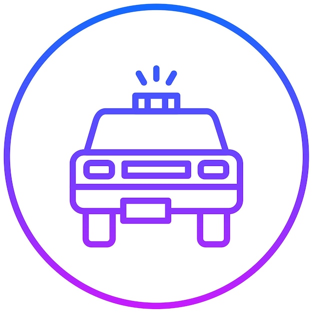 Illustrazione vettoriale dell'auto della polizia