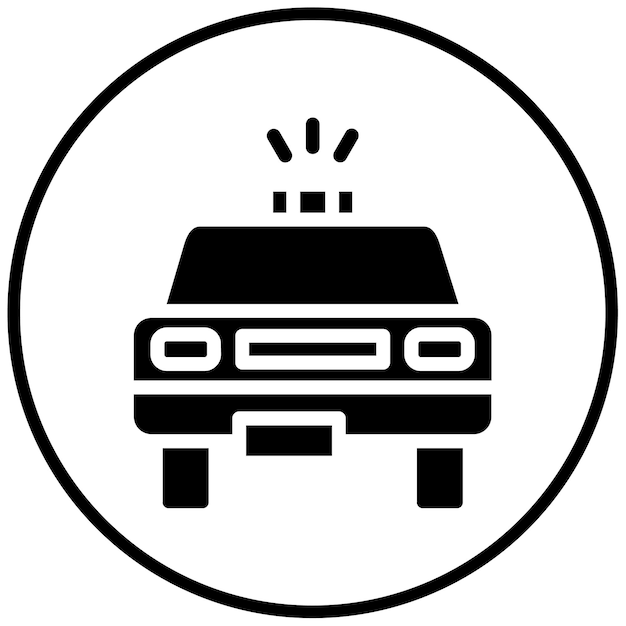 Illustrazione vettoriale dell'auto della polizia