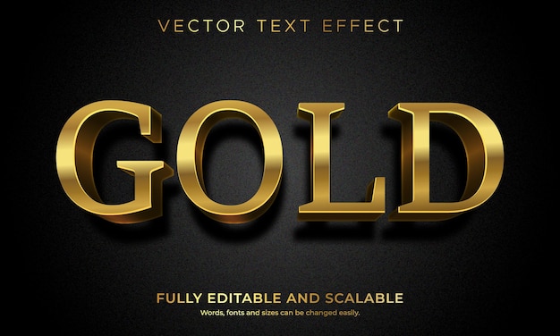 Illustrazione vettoriale dell'effetto testo oro