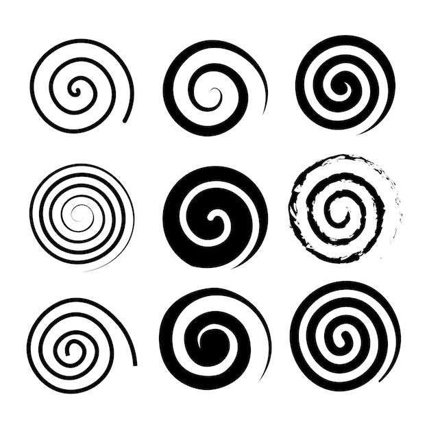 Illustrazione vettoriale dell'elemento decorativo a spirale