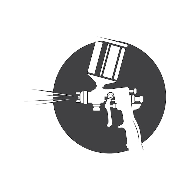 illustrazione vettoriale dell'icona del logo della pistola a spruzzo
