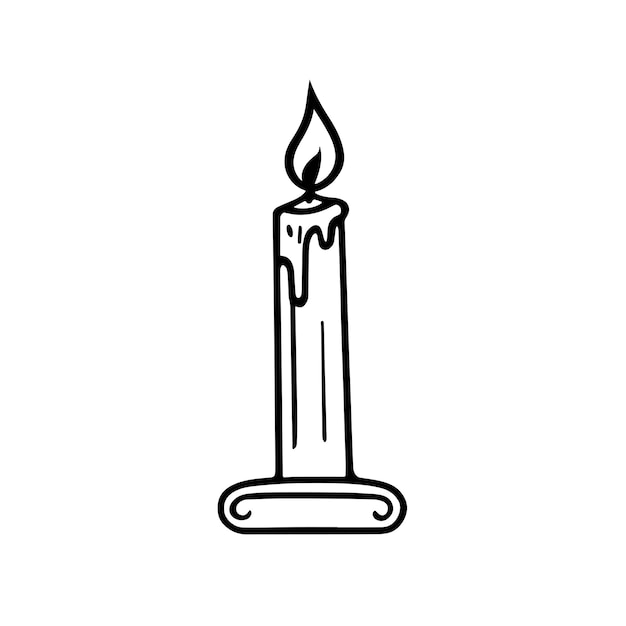 Illustrazione vettoriale dell'icona delle candele accese