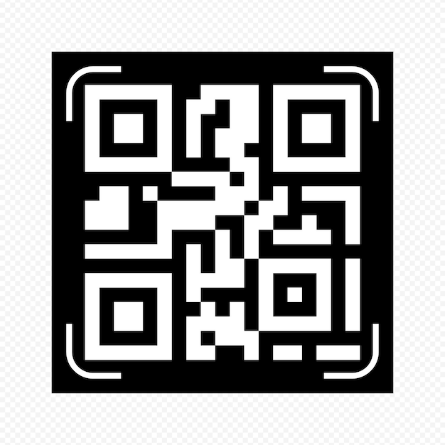 Illustrazione vettoriale dell'icona di scansione del codice QR digitale isolata