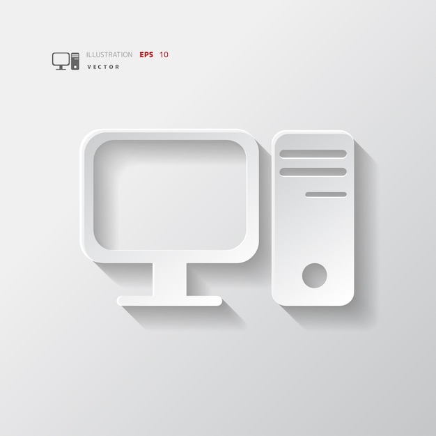 Illustrazione vettoriale dell'icona web del computer