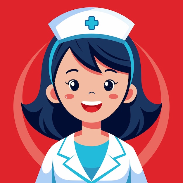 Illustrazione vettoriale dell'infermiera sorridente