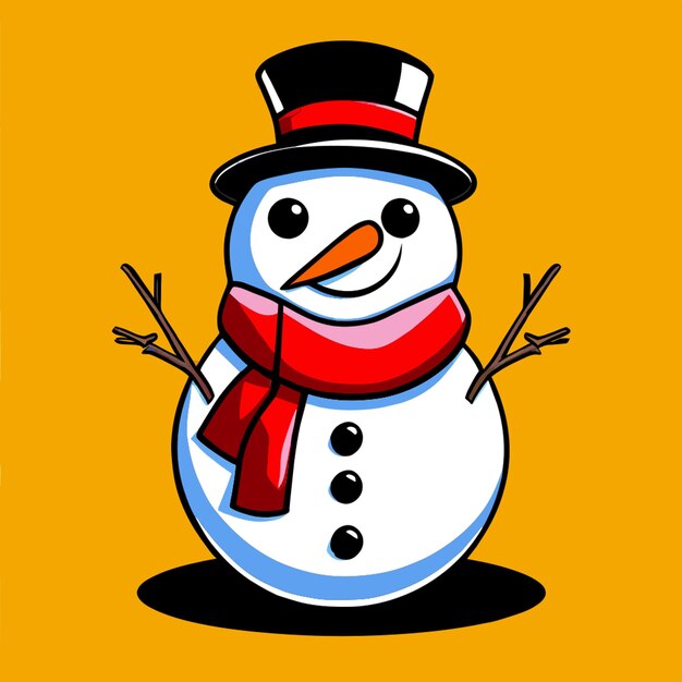 illustrazione vettoriale dell'uomo di neve