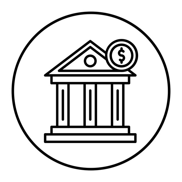 Illustrazione vettoriale della banca