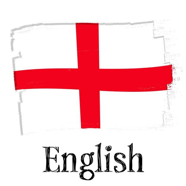 Illustrazione vettoriale della bandiera dell'Inghilterra