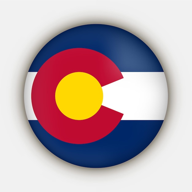 Illustrazione vettoriale della bandiera dello stato del Colorado