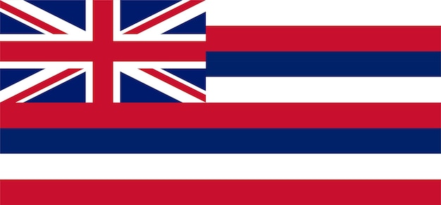 Illustrazione vettoriale della bandiera dello stato delle Hawaii