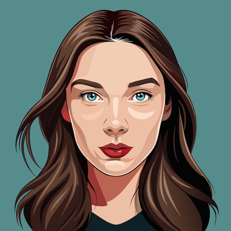 Vettore illustrazione vettoriale della bellezza della faccia delle donne