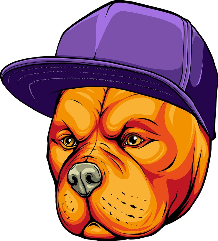 Vettore illustrazione vettoriale della faccia del cane