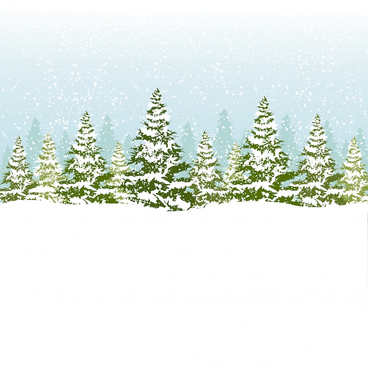 Vettore illustrazione vettoriale della foresta di natale.