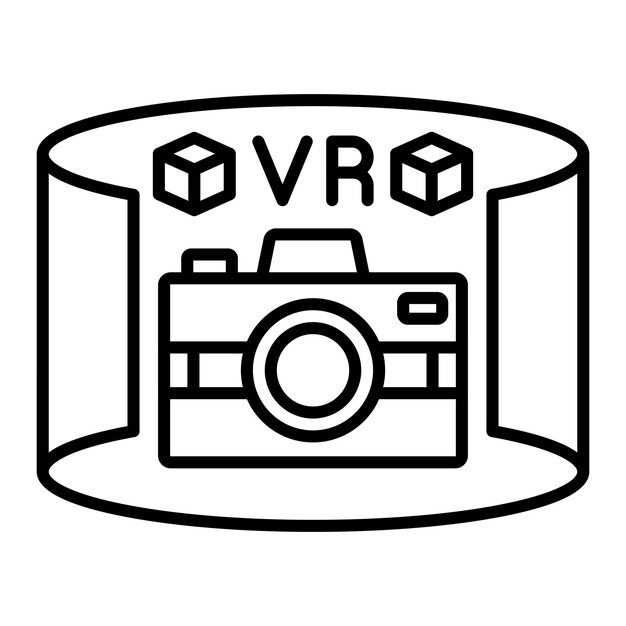 Illustrazione vettoriale della fotocamera Vr