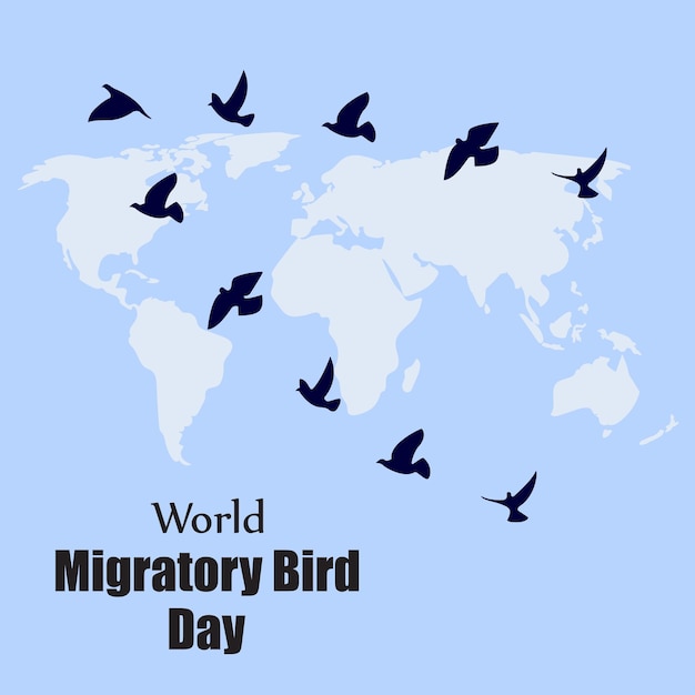 Illustrazione vettoriale della Giornata mondiale degli uccelli migratori