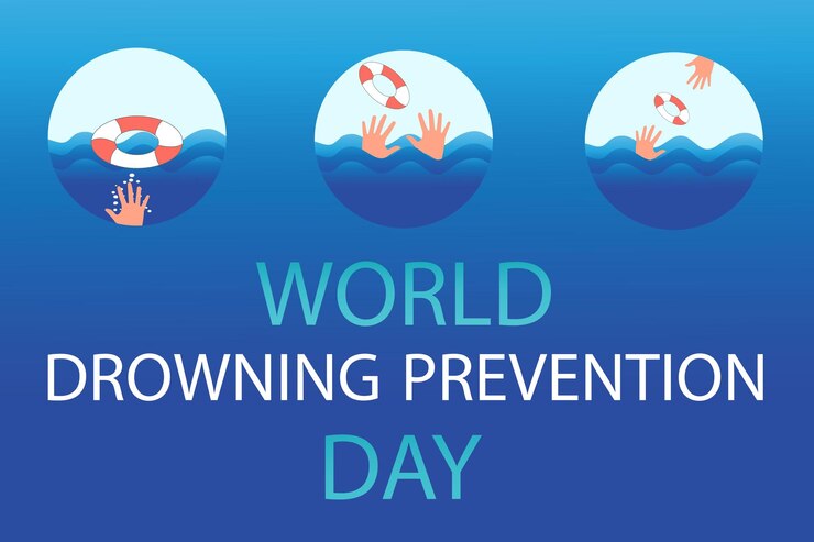 Illustrazione vettoriale della Giornata mondiale per la prevenzione dell'annegamento Modello per poster di banner di sfondo